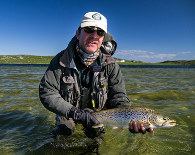 Will Shaw and a cracking Scottish trout on the GT90i