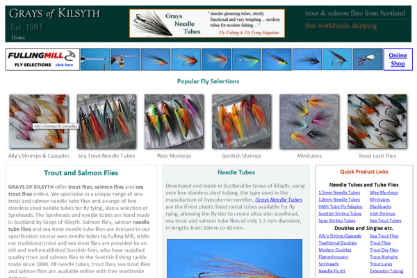 Screenshot of the Grays of Kilsyth website